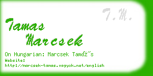 tamas marcsek business card